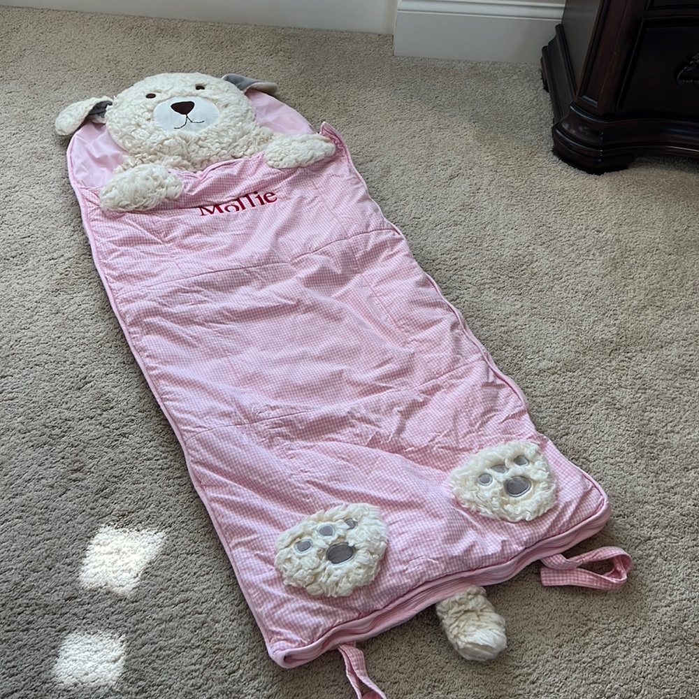Pottery Barn Kids dog sleeping bag